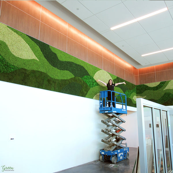 Green Wallscapes Installs 350 SQ FT Moss Wall in Polk County, FL