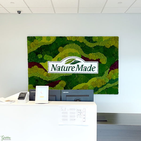 Preserved Green Wall Project: Sustaining Nature's Beauty Indoors While Highlighting this Natural Brand in a Unique Way!