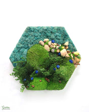 Teal and Spring Green Hexagon