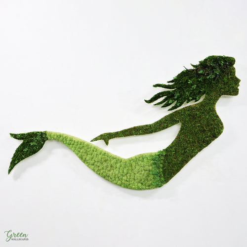 Mermaid Moss Art - Wall Art - Green Wall Art