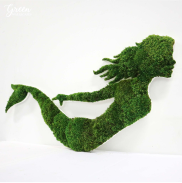 green moss mermaid moss art