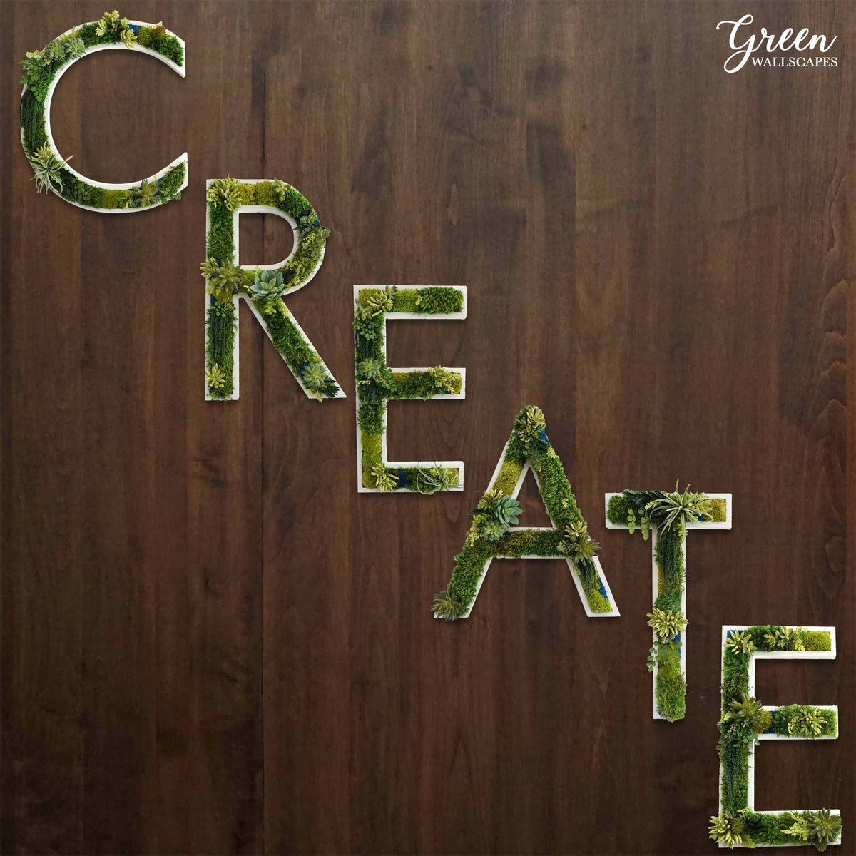 Moss Lettering Custom Succulent Wall Art | Moss Lettering Decor | No Maintenance