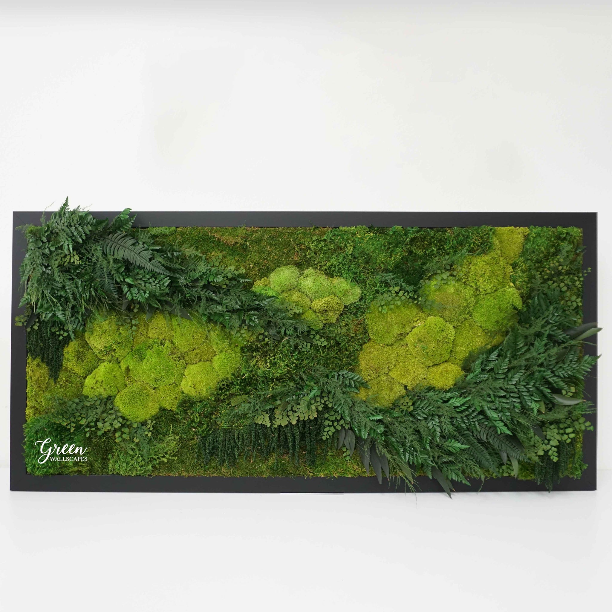 Moss Wall | Green wall art | Preserved moss | Plant wall decor | Plant wall  art 45x45 grey frame